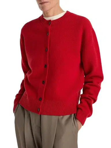 RÓHE Women's Classic Stretch Wool Cardigan - Red - Size 12 | Thumbnail 1 RÓHE Women's Classic Stretch Wool Cardigan - Red - Size 12 | Thumbnail 1
