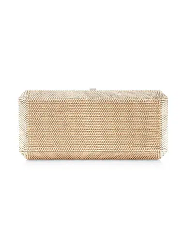 Judith Leiber Couture Women's Slim Rectangle Crystal Clutch - Silver Prosecco | Thumbnail 1 Judith Leiber Couture Women's Slim Rectangle Crystal Clutch - Silver Prosecco | Thumbnail 1