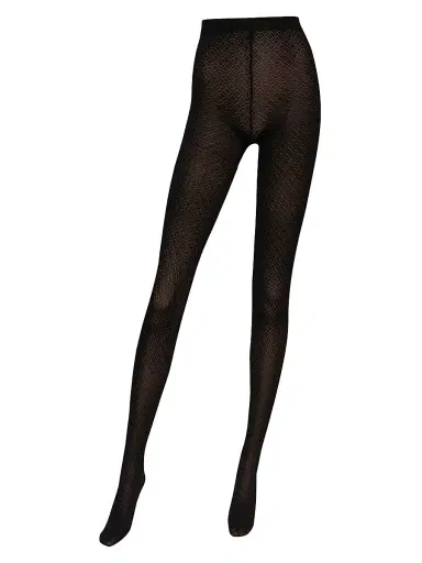 Wolford Women's Geometric Jacquard Tights - Black | Thumbnail 1 Wolford Women's Geometric Jacquard Tights - Black | Thumbnail 1
