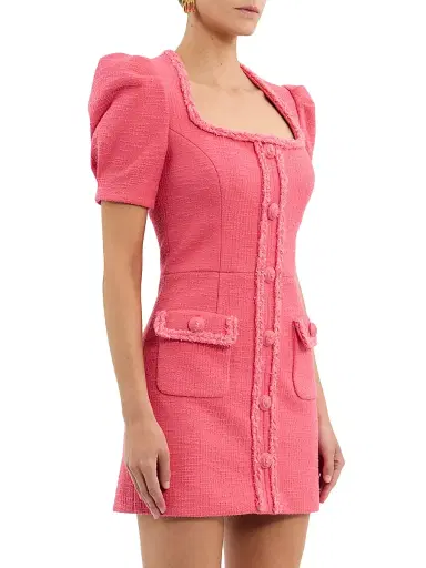 Rebecca Vallance Women's Montana Tweed Minidress - Rose | Thumbnail 4 Rebecca Vallance Women's Montana Tweed Minidress - Rose | Thumbnail 4