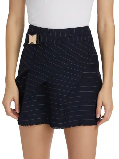 NICHOLAS Women's Kay Pinstriped Miniskirt - Navy | Thumbnail 3 NICHOLAS Women's Kay Pinstriped Miniskirt - Navy | Thumbnail 3