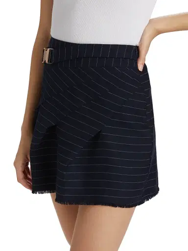 NICHOLAS Women's Kay Pinstriped Miniskirt - Navy | Thumbnail 4 NICHOLAS Women's Kay Pinstriped Miniskirt - Navy | Thumbnail 4