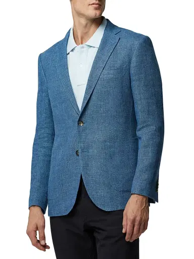 Rodd & Gunn Men's The Cascades Woven Jacket - Azure | Thumbnail 3 Rodd & Gunn Men's The Cascades Woven Jacket - Azure | Thumbnail 3
