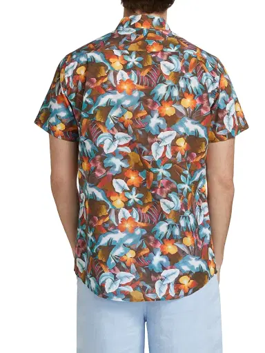 Rodd & Gunn Men's Port Hutt Floral Cotton Shirt - Rust | Thumbnail 5 Rodd & Gunn Men's Port Hutt Floral Cotton Shirt - Rust | Thumbnail 5
