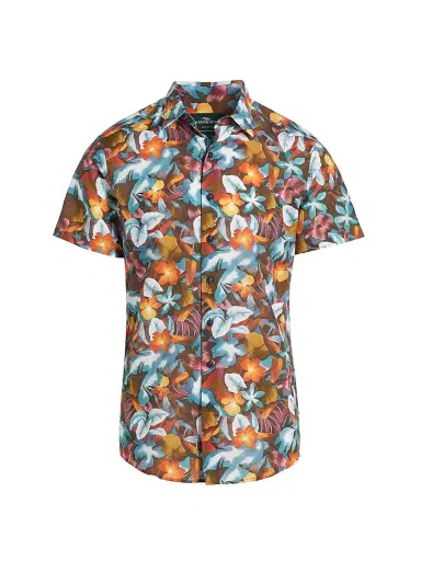Rodd & Gunn Men's Port Hutt Floral Cotton Shirt - Rust | Thumbnail 1 Rodd & Gunn Men's Port Hutt Floral Cotton Shirt - Rust | Thumbnail 1
