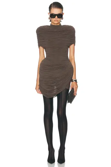 Magda Butrym Ruched Mini Dress | Thumbnail 1 Magda Butrym Ruched Mini Dress | Thumbnail 1