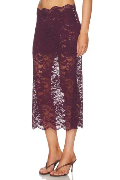 Rabanne Lace Midi Skirt | Thumbnail 3 Rabanne Lace Midi Skirt | Thumbnail 3