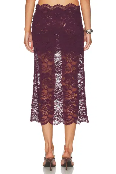 Rabanne Lace Midi Skirt | Thumbnail 4 Rabanne Lace Midi Skirt | Thumbnail 4