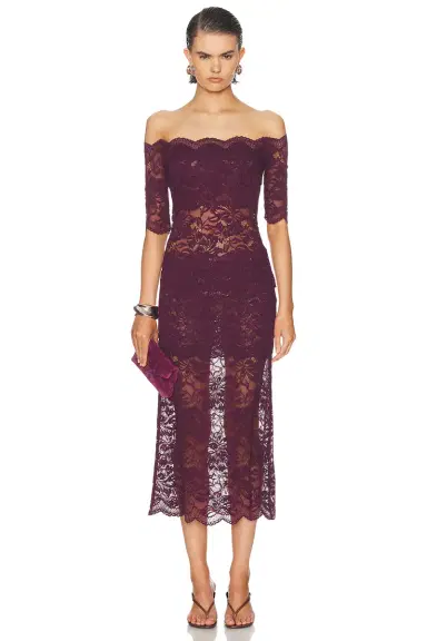Rabanne Lace Midi Skirt | Thumbnail 5 Rabanne Lace Midi Skirt | Thumbnail 5