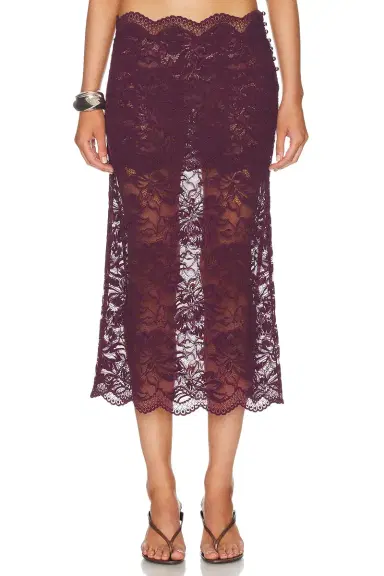 Rabanne Lace Midi Skirt | Thumbnail 1 Rabanne Lace Midi Skirt | Thumbnail 1