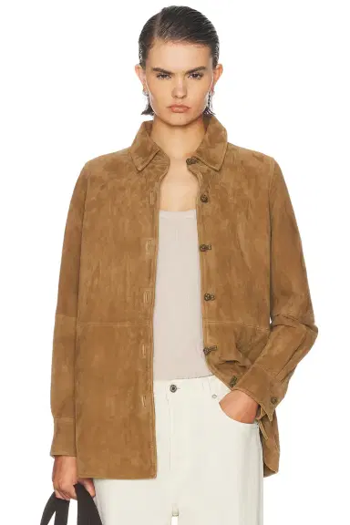 Rohe Suede Pankou Overshirt | Thumbnail 1 Rohe Suede Pankou Overshirt | Thumbnail 1