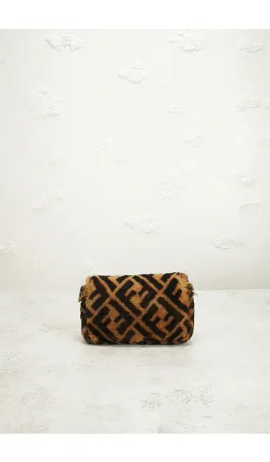 FWRD Renew Fendi Shearling Vitello Dolce Macro FF 1974 Mini Baguette Shoulder Bag | Thumbnail 3 FWRD Renew Fendi Shearling Vitello Dolce Macro FF 1974 Mini Baguette Shoulder Bag | Thumbnail 3