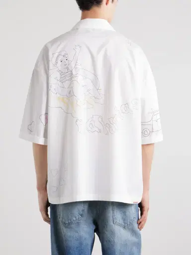 Nahmias Scribble Cotton-Blend Poplin Shirt - Men | Thumbnail 4 Nahmias Scribble Cotton-Blend Poplin Shirt - Men | Thumbnail 4