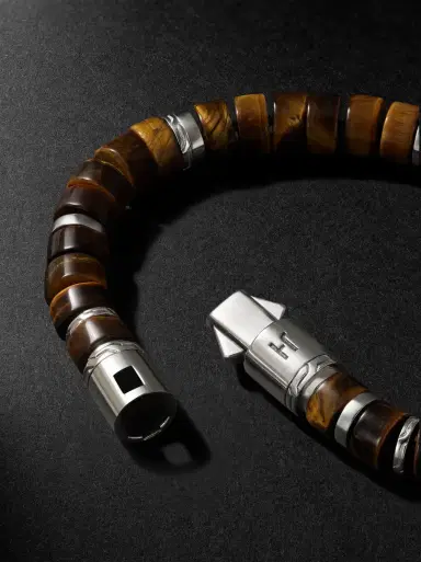 John Hardy Heishi Sterling Silver Tiger Eye Beaded Bracelet - Men | Thumbnail 4 John Hardy Heishi Sterling Silver Tiger Eye Beaded Bracelet - Men | Thumbnail 4