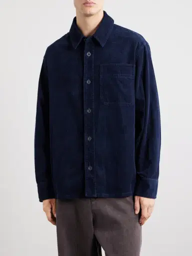 A.P.C. Basile Logo-Embroidered Cotton-Corduroy Shirt - Men | Thumbnail 3 A.P.C. Basile Logo-Embroidered Cotton-Corduroy Shirt - Men | Thumbnail 3