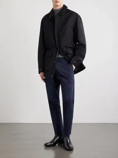 Tom Ford Tapered Cotton-Blend Twill Trousers - Men | Thumbnail 2 Tom Ford Tapered Cotton-Blend Twill Trousers - Men | Thumbnail 2