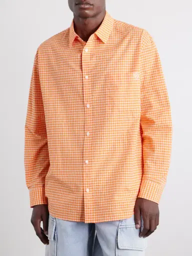 Loewe Paula's Ibiza Anagram-Embroidered Checked Cotton-Poplin Shirt - Men | Thumbnail 3 Loewe Paula's Ibiza Anagram-Embroidered Checked Cotton-Poplin Shirt - Men | Thumbnail 3