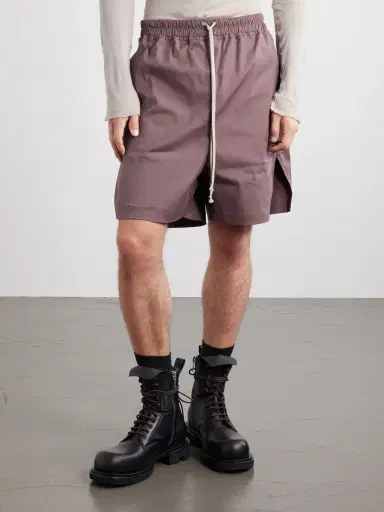 Rick Owens Boxer Straight-Leg Stretch-Cotton Canvas Drawstring Shorts - Men | Thumbnail 3 Rick Owens Boxer Straight-Leg Stretch-Cotton Canvas Drawstring Shorts - Men | Thumbnail 3