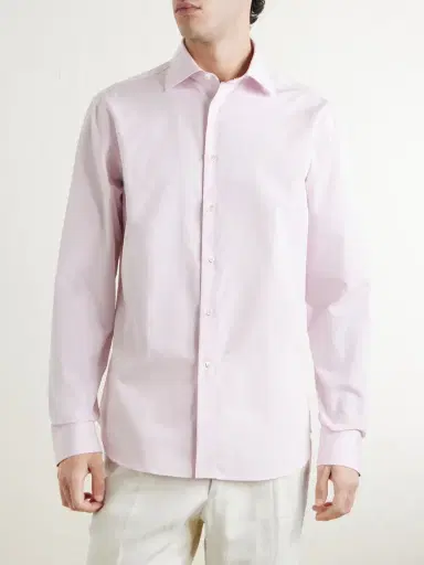 Canali Cutaway-Collar Cotton-Poplin Shirt - Men | Thumbnail 5 Canali Cutaway-Collar Cotton-Poplin Shirt - Men | Thumbnail 5