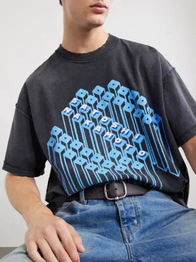 Satoshi Nakamoto Grid Lock Logo-Print Cotton-Jersey T-Shirt - Men | Thumbnail 5 Satoshi Nakamoto Grid Lock Logo-Print Cotton-Jersey T-Shirt - Men | Thumbnail 5