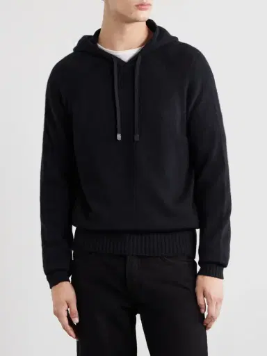 Tom Ford Logo-Embroidered Cashmere Hoodie - Men | Thumbnail 3 Tom Ford Logo-Embroidered Cashmere Hoodie - Men | Thumbnail 3