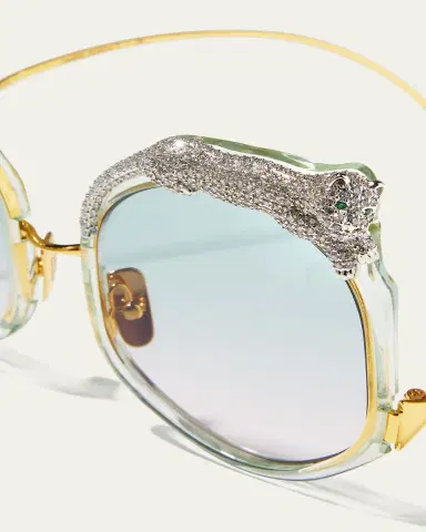 Anna-Karin Karlsson Rose Et Le Reve Leopard Round Acetate Sunglasses | Thumbnail 4 Anna-Karin Karlsson Rose Et Le Reve Leopard Round Acetate Sunglasses | Thumbnail 4