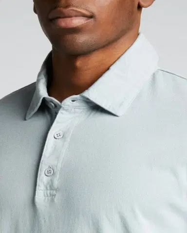 Vince Men's Garment-Dyed Polo Shirt | Thumbnail 4 Vince Men's Garment-Dyed Polo Shirt | Thumbnail 4