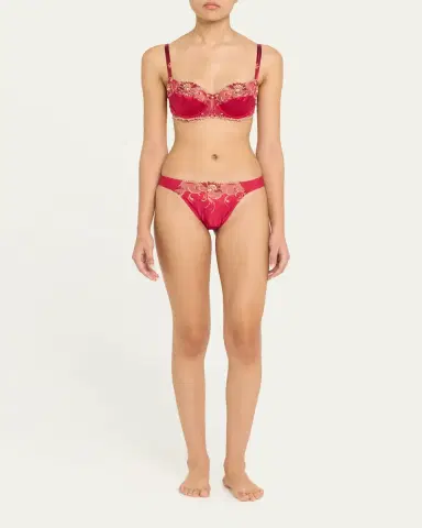 Lise Charmel Eblouissante Icone Embroidered Satin Thong | Thumbnail 2 Lise Charmel Eblouissante Icone Embroidered Satin Thong | Thumbnail 2