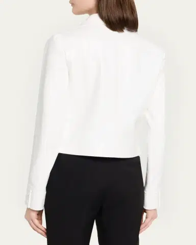 Courrèges Textured Vinyl Crop Jacket | Thumbnail 7 Courrèges Textured Vinyl Crop Jacket | Thumbnail 7
