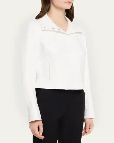 Courrèges Textured Vinyl Crop Jacket | Thumbnail 8 Courrèges Textured Vinyl Crop Jacket | Thumbnail 8