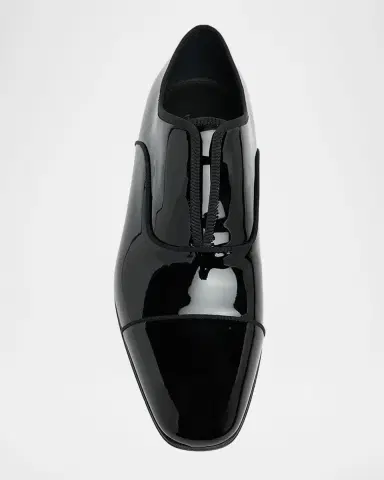 Christian Louboutin Men's Alphamale Galvin Patent Leather Cap-Toe Loafers | Thumbnail 4 Christian Louboutin Men's Alphamale Galvin Patent Leather Cap-Toe Loafers | Thumbnail 4