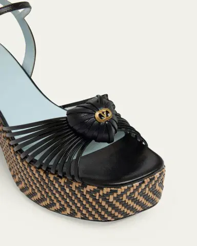 Valentino Garavani 80mm Coeur Royal VLogo Leather Platform Sandals | Thumbnail 5 Valentino Garavani 80mm Coeur Royal VLogo Leather Platform Sandals | Thumbnail 5