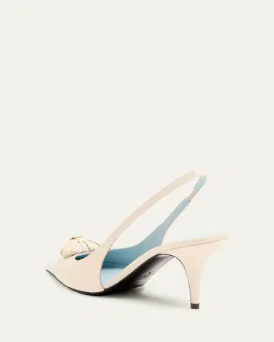 Valentino Garavani 75mm Coeur Royal Leather Slingback Pumps | Thumbnail 12 Valentino Garavani 75mm Coeur Royal Leather Slingback Pumps | Thumbnail 12