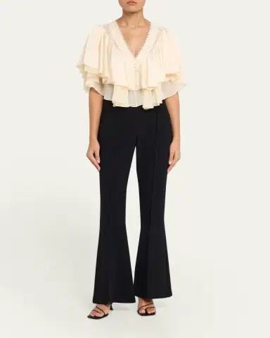 Cinq a Sept Mary Tiered Crop Top | Thumbnail 2 Cinq a Sept Mary Tiered Crop Top | Thumbnail 2
