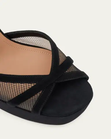 Malone Souliers Sylvie 125mm Suede & Mesh Platform Sandals | Thumbnail 4 Malone Souliers Sylvie 125mm Suede & Mesh Platform Sandals | Thumbnail 4