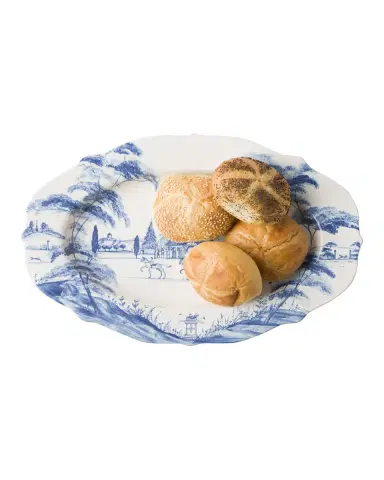 Juliska Country Estate Delft Blue Oval Platter | Thumbnail 4 Juliska Country Estate Delft Blue Oval Platter | Thumbnail 4