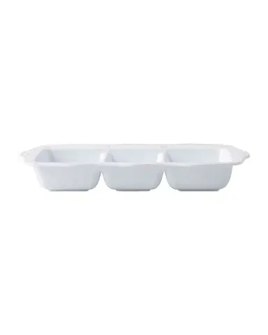Juliska Berry & Thread Melamine 14" Triple Section Server - Whitewash | Thumbnail 1 Juliska Berry & Thread Melamine 14" Triple Section Server - Whitewash | Thumbnail 1