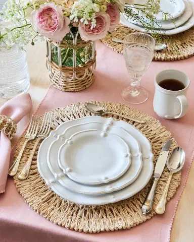 Juliska Berry & Thread Flared 4pc Place Setting - Whitewash | Thumbnail 2 Juliska Berry & Thread Flared 4pc Place Setting - Whitewash | Thumbnail 2