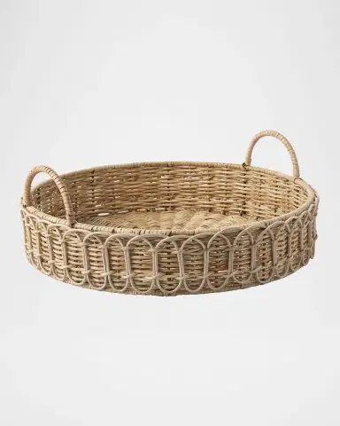 Juliska Provence Rattan 16" Circle Tray - Whitewash | Thumbnail 2 Juliska Provence Rattan 16" Circle Tray - Whitewash | Thumbnail 2