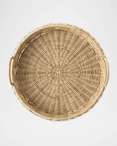 Juliska Provence Rattan 16" Circle Tray - Whitewash | Thumbnail 3 Juliska Provence Rattan 16" Circle Tray - Whitewash | Thumbnail 3
