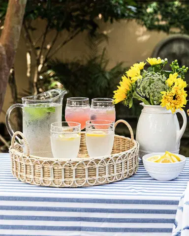 Juliska Provence Rattan 16" Circle Tray - Whitewash | Thumbnail 5 Juliska Provence Rattan 16" Circle Tray - Whitewash | Thumbnail 5