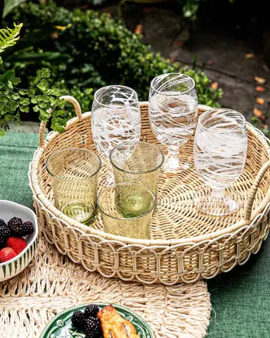 Juliska Provence Rattan 16" Circle Tray - Whitewash | Thumbnail 6 Juliska Provence Rattan 16" Circle Tray - Whitewash | Thumbnail 6