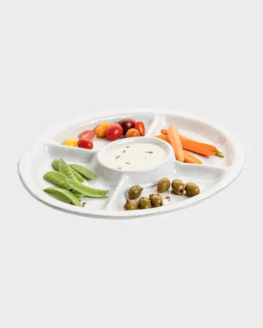 Juliska Puro 15" Crudite Platter - Whitewash | Thumbnail 3 Juliska Puro 15" Crudite Platter - Whitewash | Thumbnail 3