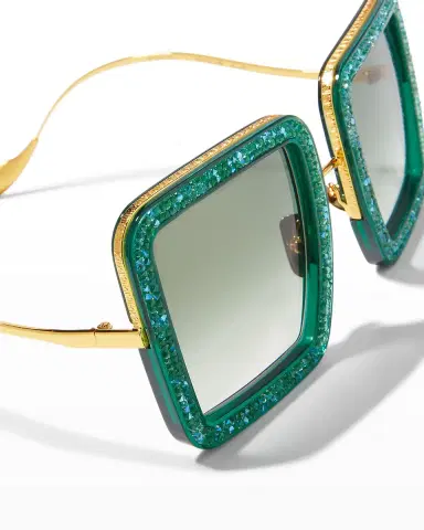 Anna-Karin Karlsson Beaming Sky Swarovski Square Acetate Sunglasses | Thumbnail 5 Anna-Karin Karlsson Beaming Sky Swarovski Square Acetate Sunglasses | Thumbnail 5