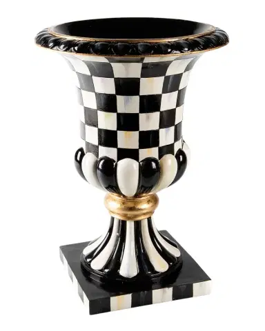 MacKenzie-Childs Courtly Check Pedestal Tabletop Urn | Thumbnail 1 MacKenzie-Childs Courtly Check Pedestal Tabletop Urn | Thumbnail 1