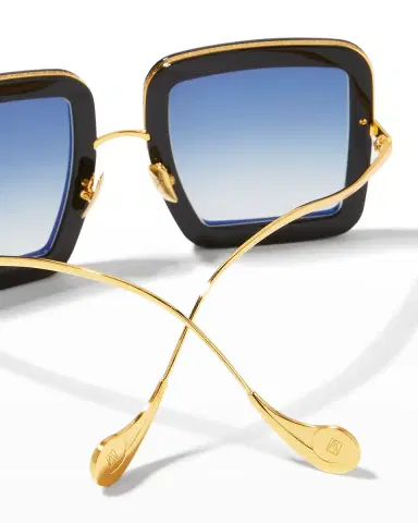 Anna-Karin Karlsson Beaming Sky Swarovski Square Acetate Sunglasses | Thumbnail 4 Anna-Karin Karlsson Beaming Sky Swarovski Square Acetate Sunglasses | Thumbnail 4
