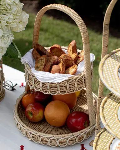 Juliska Provence Rattan Two Tiered Server | Thumbnail 3 Juliska Provence Rattan Two Tiered Server | Thumbnail 3
