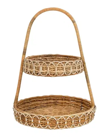 Juliska Provence Rattan Two Tiered Server | Thumbnail 1 Juliska Provence Rattan Two Tiered Server | Thumbnail 1