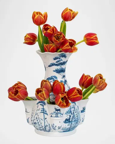 Juliska Country Estate Delft Blue Tulipiere Vase | Thumbnail 6 Juliska Country Estate Delft Blue Tulipiere Vase | Thumbnail 6