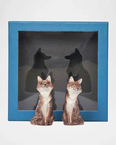 Juliska Clever Creatures Louis and Marie Fox Salt and Pepper Shakers | Thumbnail 2 Juliska Clever Creatures Louis and Marie Fox Salt and Pepper Shakers | Thumbnail 2